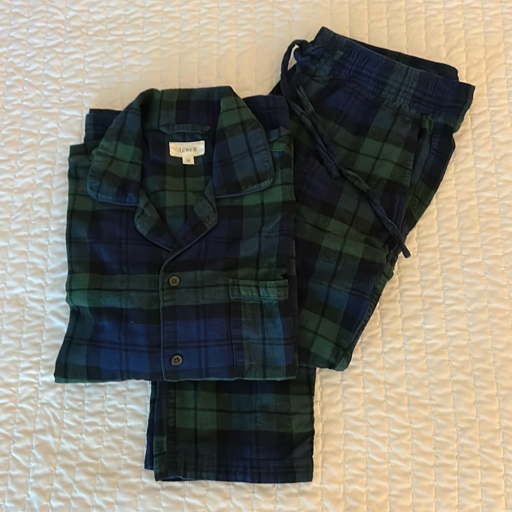 J. Crew Black Watch Plaid Pajama Set, Men's size M